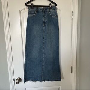 Zara Full-Length Denim Skirt